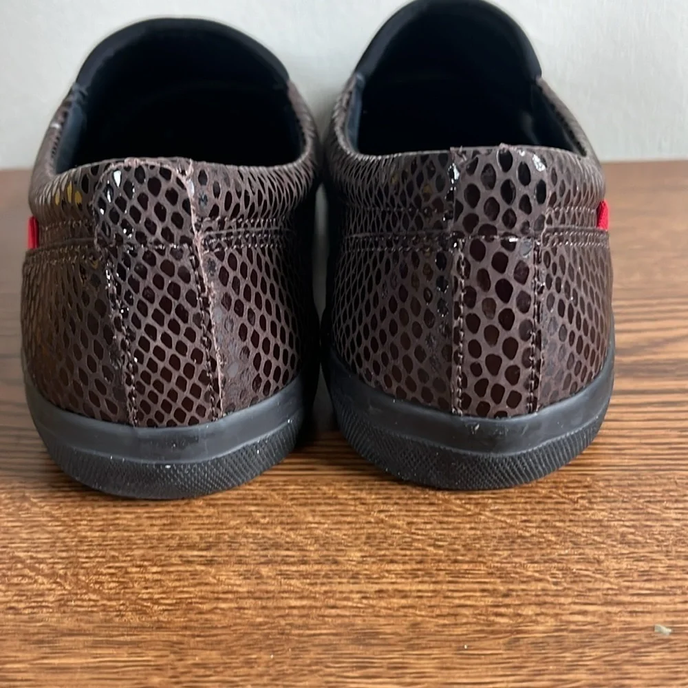 Marc Joseph Hickory Snake Chocolate Brown Black Slip-On Shoes Women’s Sz 8.5 - Picture 6 of 10